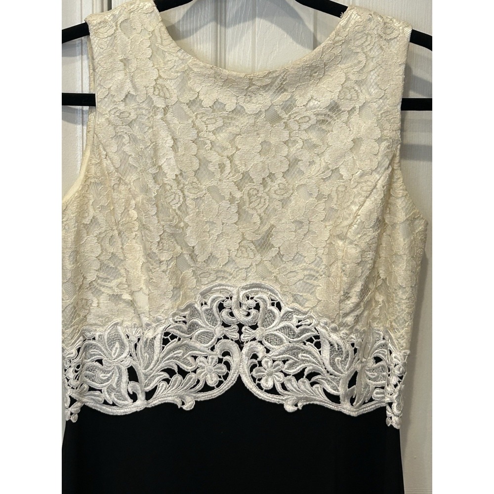 Scott McClintock Lace Formal Dress/Gown Vintage Size 12 Ivory Lace Coquette 80s - Picture 3 of 16